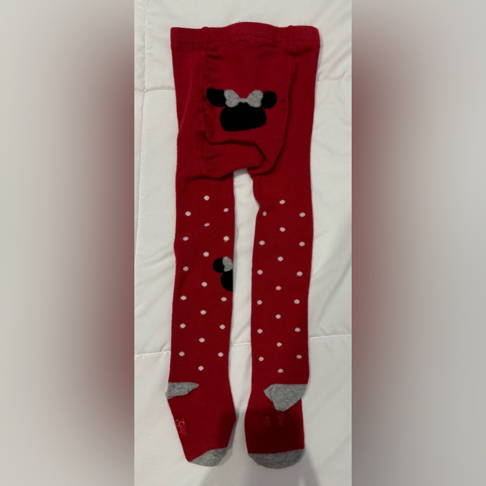 babyGap | Disney Baby Minnie Mouse red sweater tights Size 4-5 years Runs small